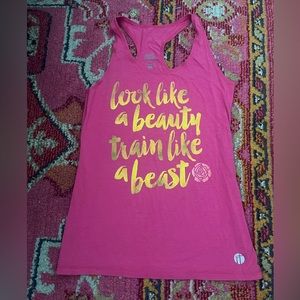 Raw Threads, RunDisney, Princess Half Marathon, Pink Tank Top, Beauty and Beast